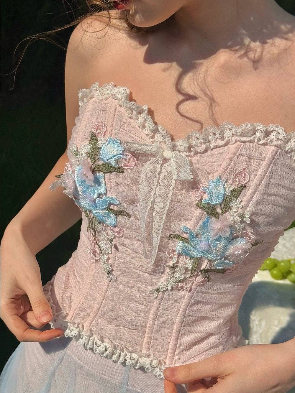 Lacemade blue Lilly corset NWT